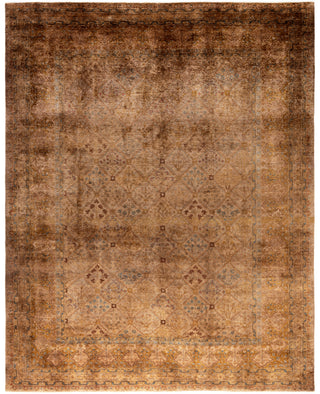 Contemporary Overdyed Wool Hand Knotted Gold Area Rug 8' 3" x 10' 2"