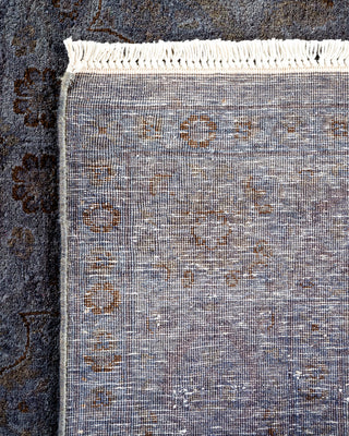 Contemporary Hand Knotted Overdyed Gray Area Rug 4' 2" x 6' 1"