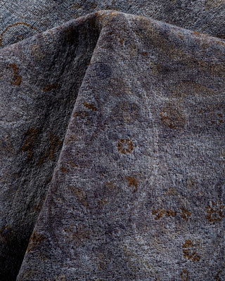 Contemporary Hand Knotted Overdyed Gray Area Rug 4' 2" x 6' 1"