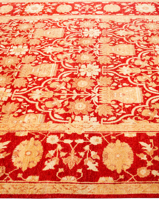 Traditional Hand Knotted Red Area Rug 6' 0" x 9' 2"
