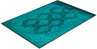 Vibrance, One-of-a-Kind Hand-Knotted Area Rug  - Green, 6' 2" x 8' 10"