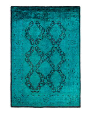 Vibrance, One-of-a-Kind Hand-Knotted Area Rug  - Green, 6' 2" x 8' 10"