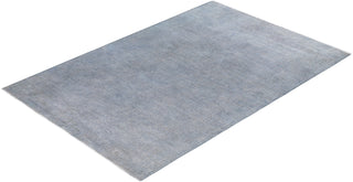 Contemporary Hand-Knotted Overdyed Gray Area Rug 6' 4" x 8' 8"