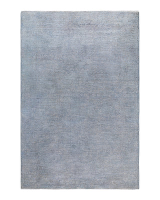 Contemporary Overyed Wool Hand Knotted Gray Area Rug 6' 4" x 8' 8"