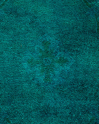 Contemporary Hand-Knotted Overdyed Green Area Rug 6' 0" x 9' 4"