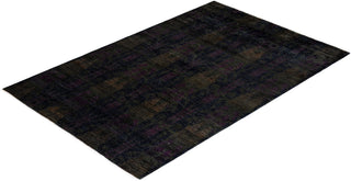 Overdyed Hand-Knotted Brown Area Rug 6' 0" x 9' 2"