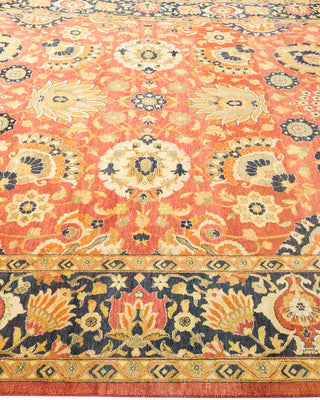 Traditional Hand Knotted Orange Area Rug 6' 3" x 8' 10"