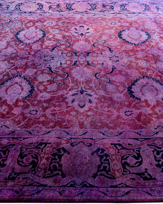 Contemporary Hand-Knotted Overdyed Rust Area Rug 6' 0" x 8' 10"