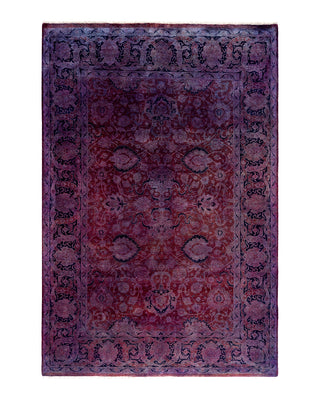 Contemporary Overyed Wool Hand Knotted Rust Area Rug 6' 0" x 8' 10"