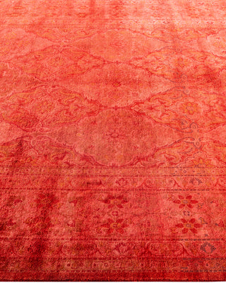 Contemporary Hand-Knotted Overdyed Orange Area Rug 6' 1" x 8' 2"