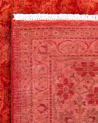 Contemporary Hand-Knotted Overdyed Orange Area Rug 6' 1" x 8' 2"