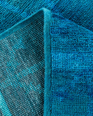 Contemporary Hand-Knotted Modern Abstract Blue Area Rug 6' 3" x 8' 10"