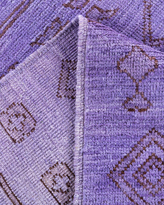 Contemporary Hand-Knotted Modern Abstract Purple Area Rug 6' 1" x 8' 10"