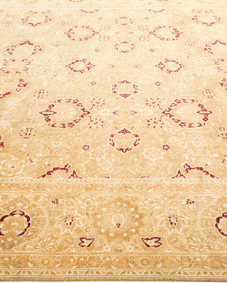 Traditional Hand Knotted Yellow Area Rug 8' 1" x 10' 4"
