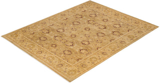 Traditional Hand Knotted Yellow Area Rug 8' 1" x 10' 4"