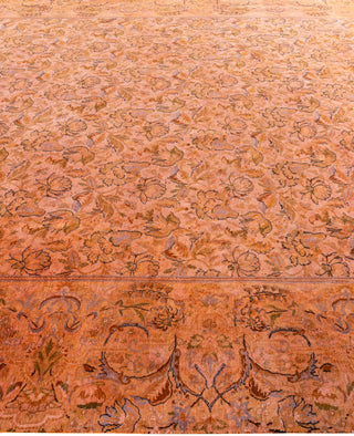 Contemporary Overdyed Wool Hand Knotted Beige Area Rug 9' 2" x 12' 3"