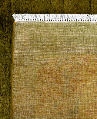 Contemporary Overdyed Wool Hand Knotted Green Area Rug 6' 1" x 8' 10"