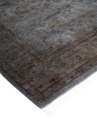 Modern Overdyed Hand Knotted Wool Gray Area Rug 4' 2" x 6' 5"