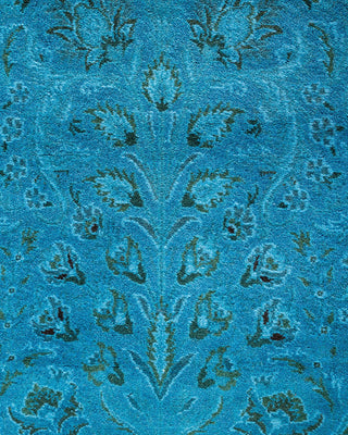 Fine Vibrance, One-of-a-Kind Hand-Knotted Runner Rug - Blue, 2' 6" x 10' 3" - Solo Rugs