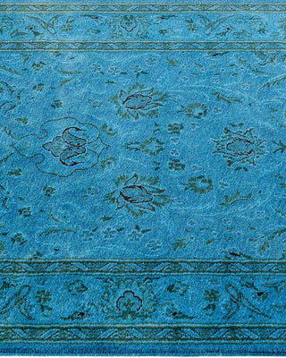 Fine Vibrance, One-of-a-Kind Hand-Knotted Runner Rug - Blue, 2' 6" x 10' 3" - Solo Rugs