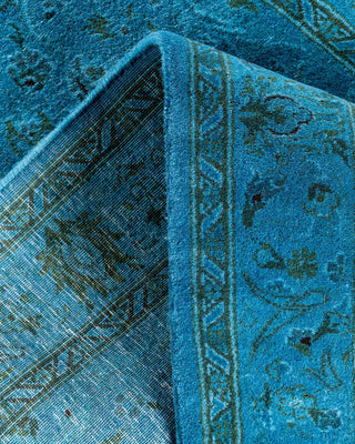 Fine Vibrance, One-of-a-Kind Hand-Knotted Runner Rug - Blue, 2' 6" x 10' 3" - Solo Rugs