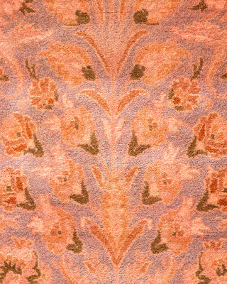 Contemporary Hand-Knotted Overdyed Gray Runner 2' 7" x 10' 2"