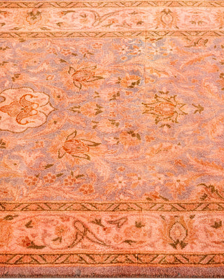 Contemporary Hand-Knotted Overdyed Gray Runner 2' 7" x 10' 2"