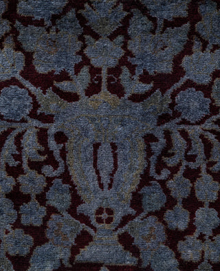Contemporary Overdyed Wool Hand Knotted Gray Runner 2' 6" x 9' 3"