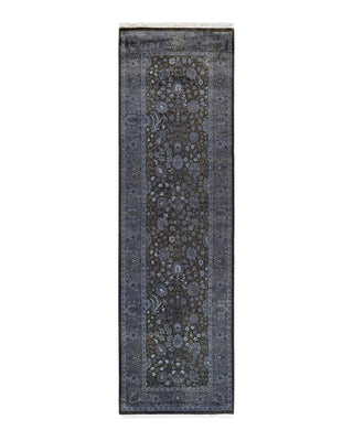Contemporary Fine Vibrance Green Wool Area Rug 2' 7" x 8' 10"