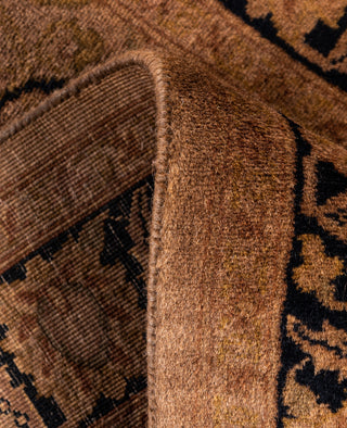 Contemporary Overdyed Wool Hand Knotted Brown Runner 2' 7" x 12' 7"