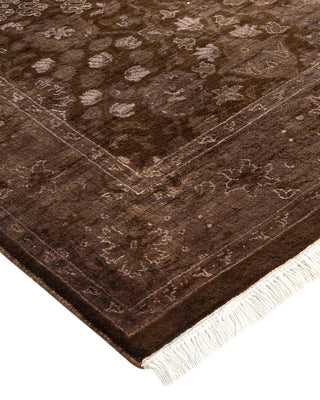 Contemporary Fine Vibrance Brown Wool Runner - 2' 6" x 8' 10"