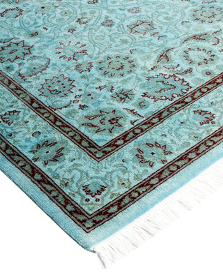 Contemporary Hand Knotted Overdyed Blue Area Rug 3' 2" x 5' 4"