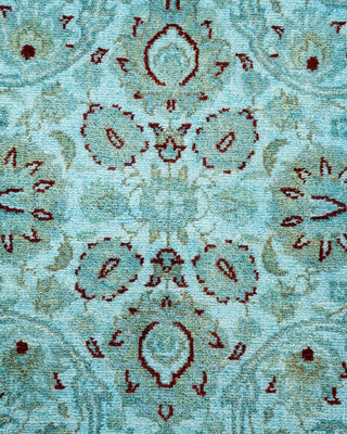 Contemporary Hand Knotted Overdyed Blue Area Rug 3' 2" x 5' 4"