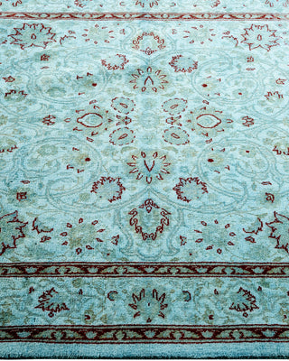 Contemporary Hand Knotted Overdyed Blue Area Rug 3' 2" x 5' 4"