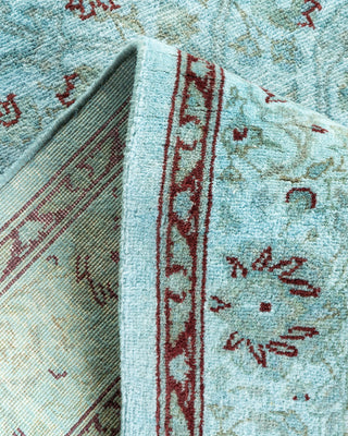 Contemporary Hand Knotted Overdyed Blue Area Rug 3' 2" x 5' 4"