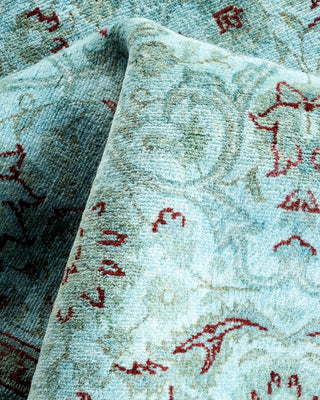 Contemporary Hand Knotted Overdyed Blue Area Rug 3' 2" x 5' 4"