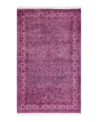 Contemporary Fine Vibrance Pink Wool Area Rug 3' 2" x 5' 2"