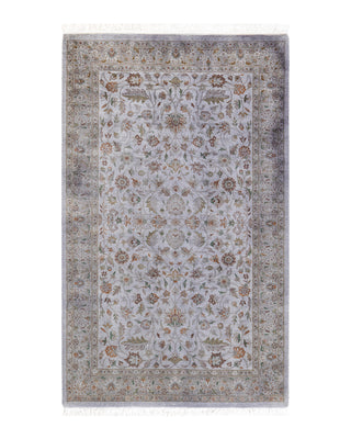 Contemporary Fine Vibrance Gray Wool Area Rug 3' 2" x 5' 2"