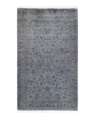 Contemporary Fine Vibrance Gray Wool Area Rug 3' 1" x 5' 2"