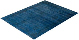 Contemporary Fine Vibrance Blue Wool Area Rug - 9' 2" x 12' 2"