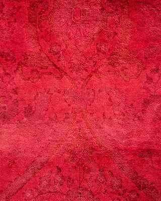 Contemporary Hand Knotted Overdyed Pink Area Rug 8' 10" x 12' 2"
