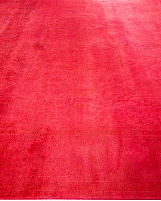 Contemporary Hand Knotted Overdyed Pink Area Rug 8' 10" x 12' 2"