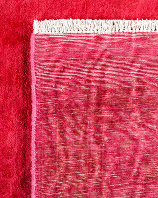 Modern Overdyed Hand Knotted Wool Pink Area Rug 8' 10" x 12' 2"