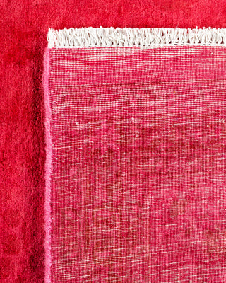 Contemporary Hand Knotted Overdyed Pink Area Rug 8' 10" x 12' 2"