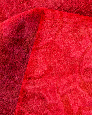 Contemporary Hand Knotted Overdyed Pink Area Rug 8' 10" x 12' 2"