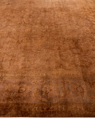 Contemporary Overdyed Wool Hand Knotted Brown Area Rug 8' 1" x 10' 6"