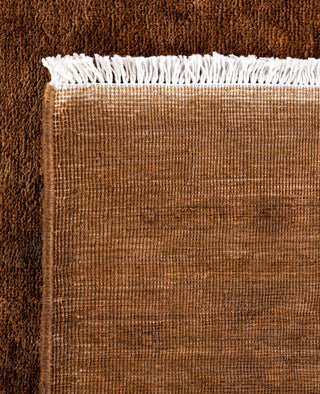 Contemporary Overdyed Wool Hand Knotted Brown Area Rug 8' 1" x 10' 6"