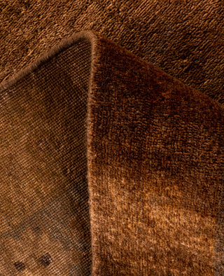 Contemporary Overdyed Wool Hand Knotted Brown Area Rug 8' 1" x 10' 6"