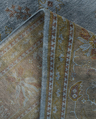 Overdyed One-of-a-Kind Wool Gray Area Rug 8' 1" x 10' 5"