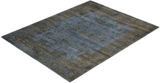 Overdyed One-of-a-Kind Wool Gray Area Rug 8' 1" x 10' 5"